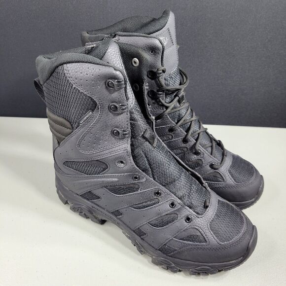Merrell MOAB Tactical Side Zip Waterproof Boots Black Men’s 10 Defects J003907 main image 9